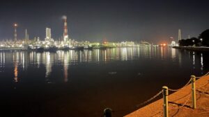 久しぶりに四日市工場夜景を楽しみながらの霞ヶ浦⇔富双緑地ラン