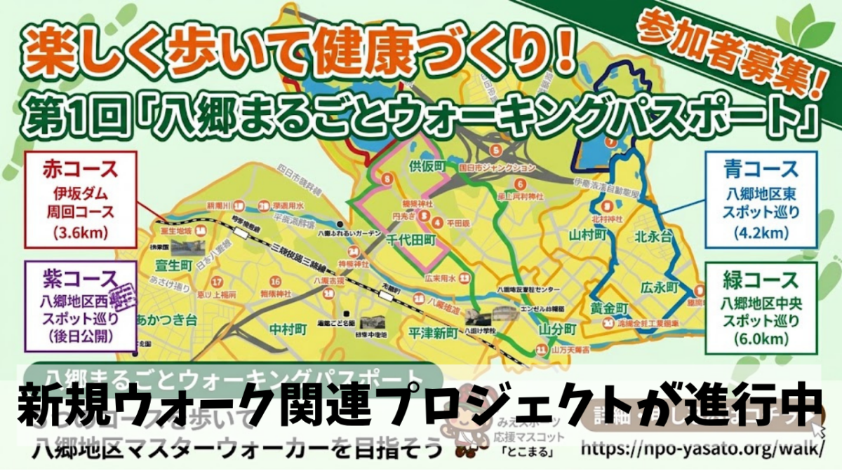 9月から順次公開予定のウォーキング関連プロジェクトに向けての準備を進行中